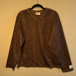 Krost Mens Brown Long Sleeve Shirt. Size M. Good condition.
